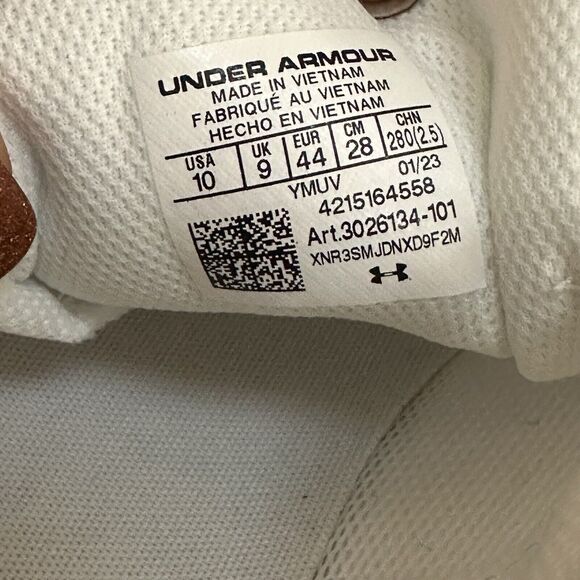 Under Armour Hovr Intake 6 Mens Sneakers Size 10 White Running 3026134-101 New - Picture 7 of 14